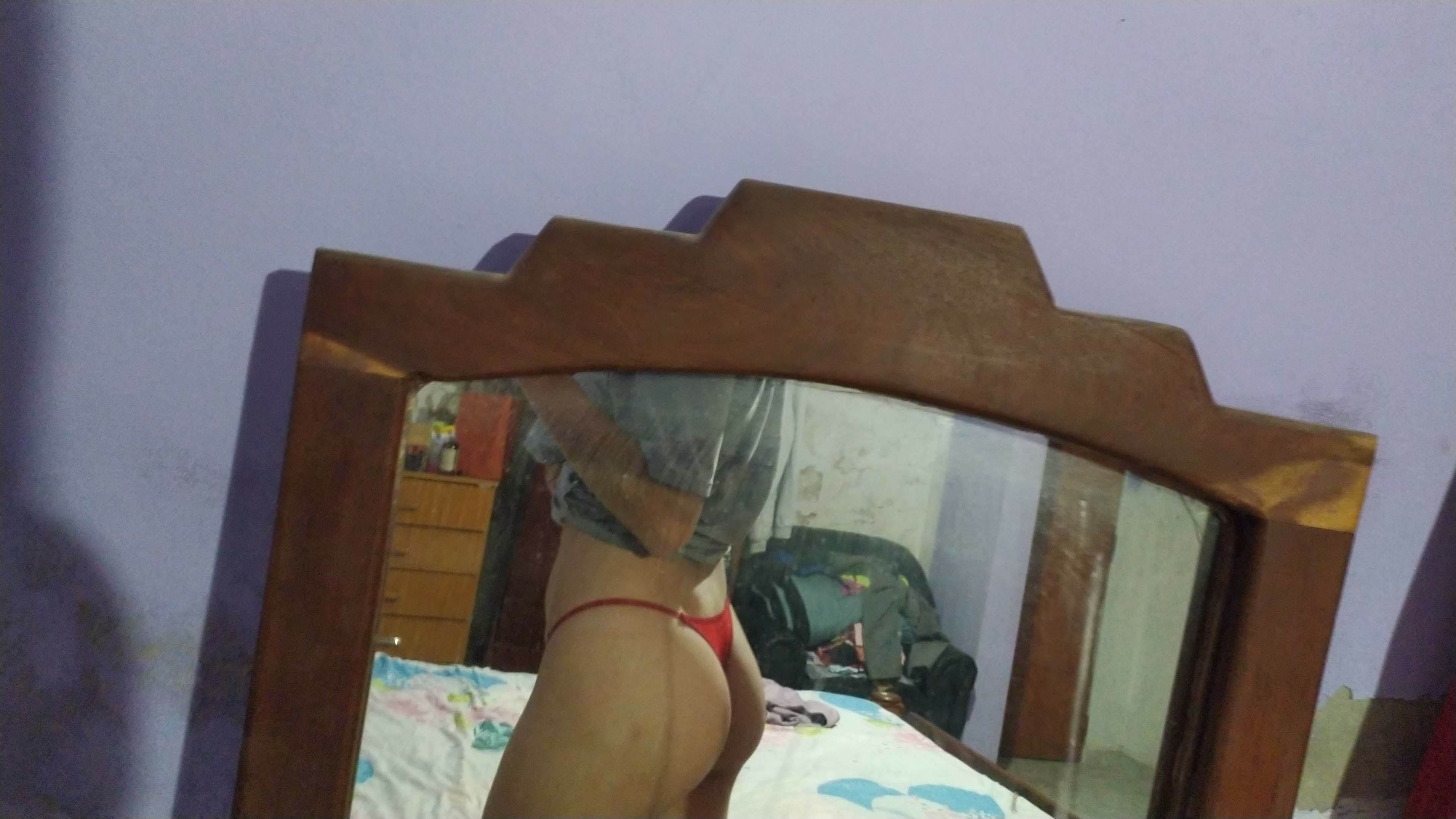 Teen Mirror Playtime (Solo, Barely Clothed) — 26