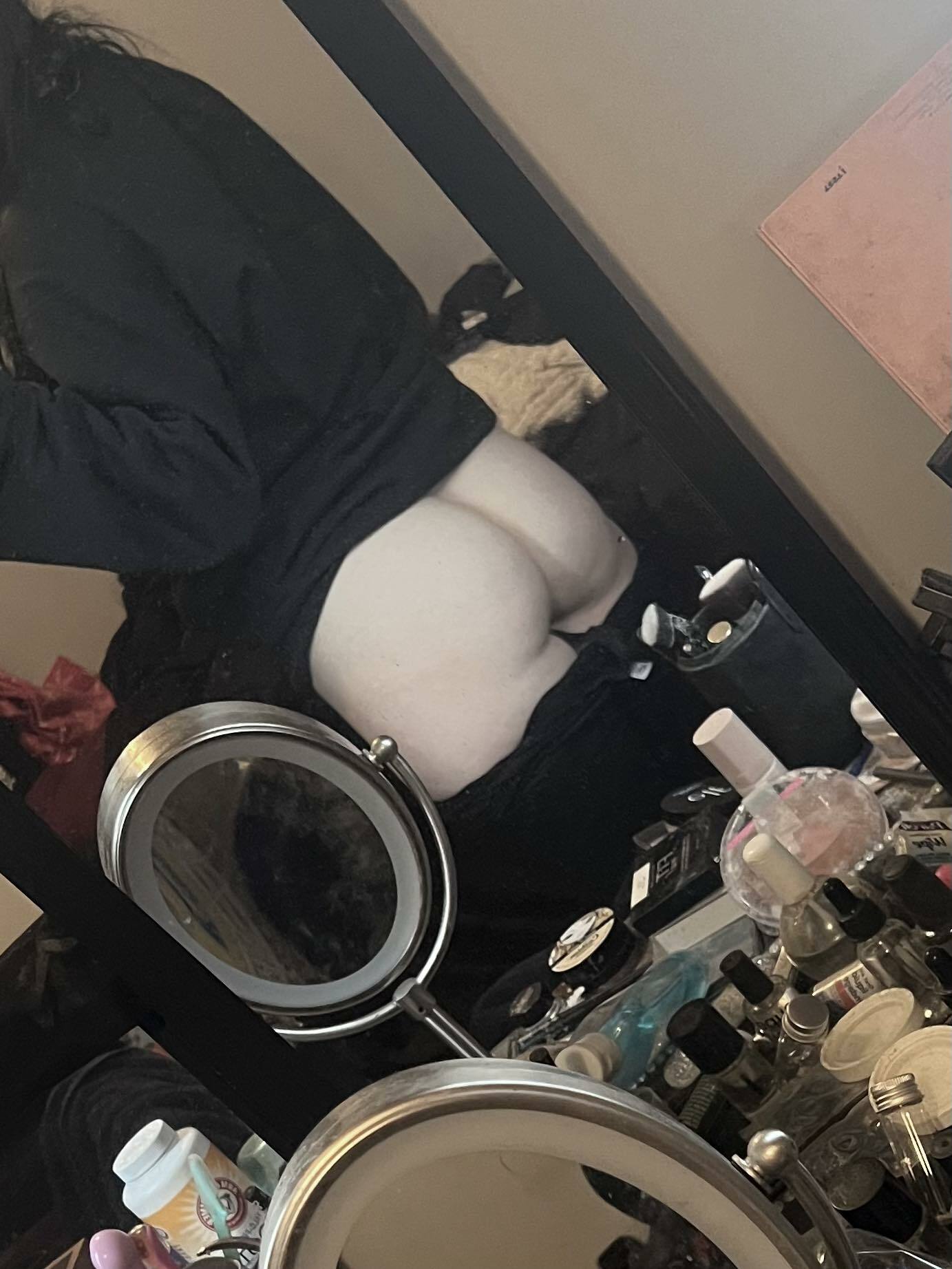 Slutty tattooed emo girl stripping — 31