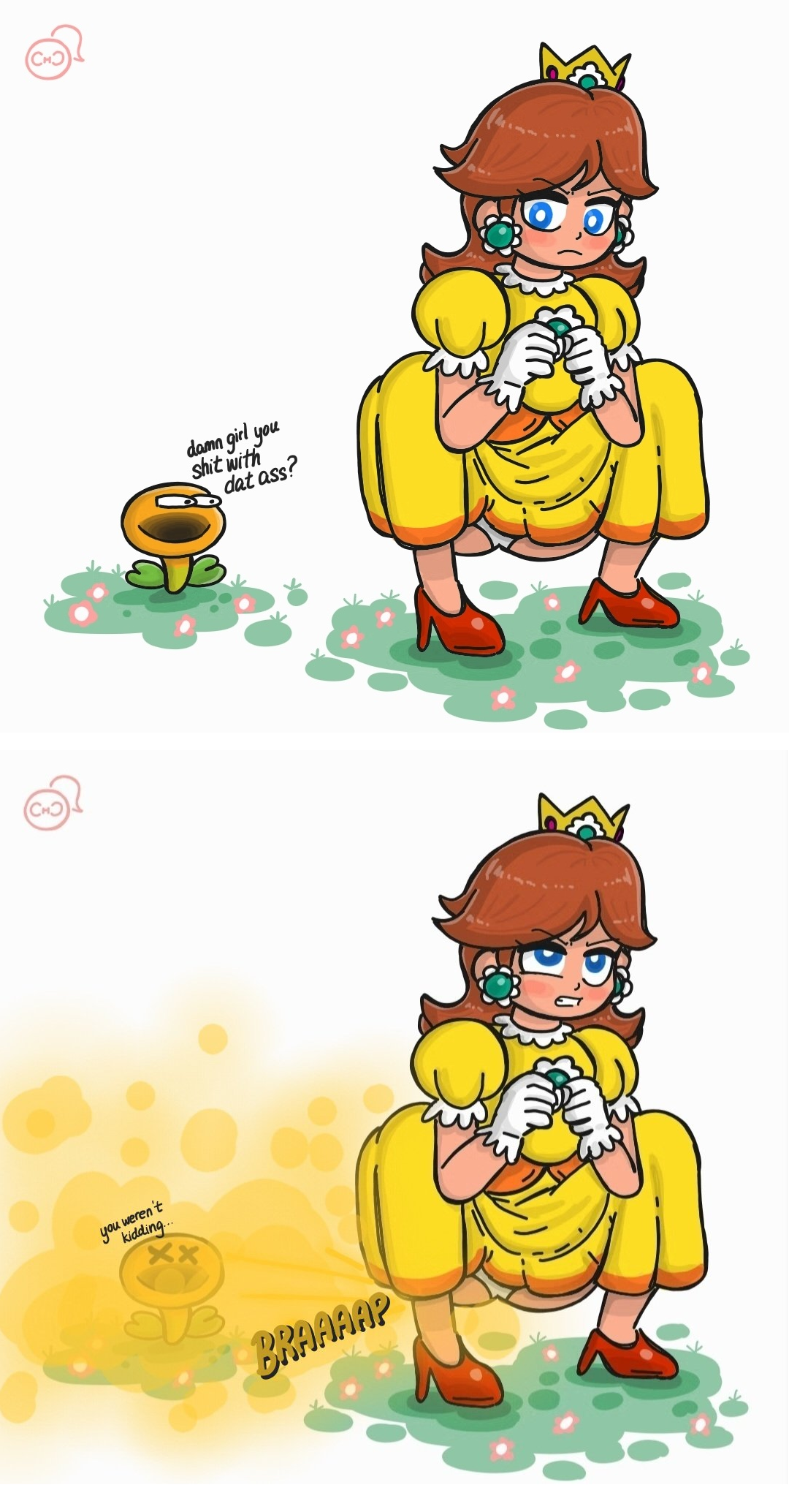 Princess Daisy Farting and Pooping — 37