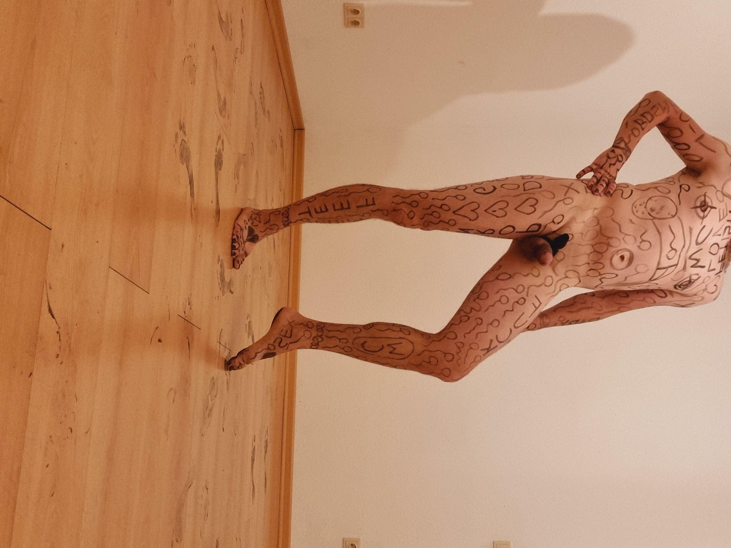 Kinky Bodywriting with WC fetish — 6