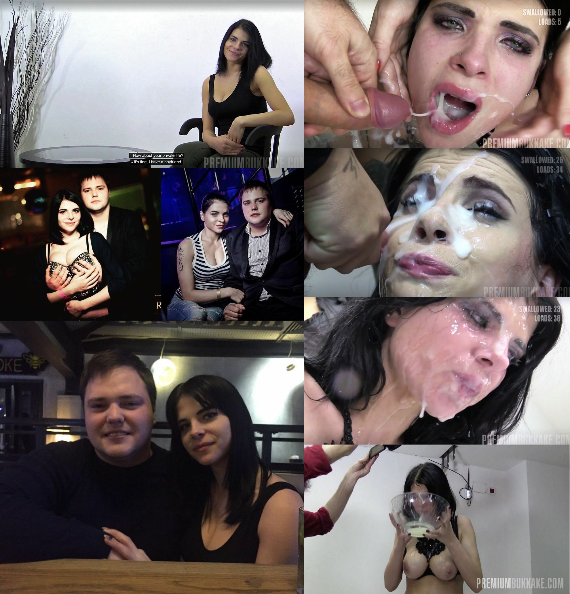 Filthy Euro Bukkake Whores Drowning in Cum — 47