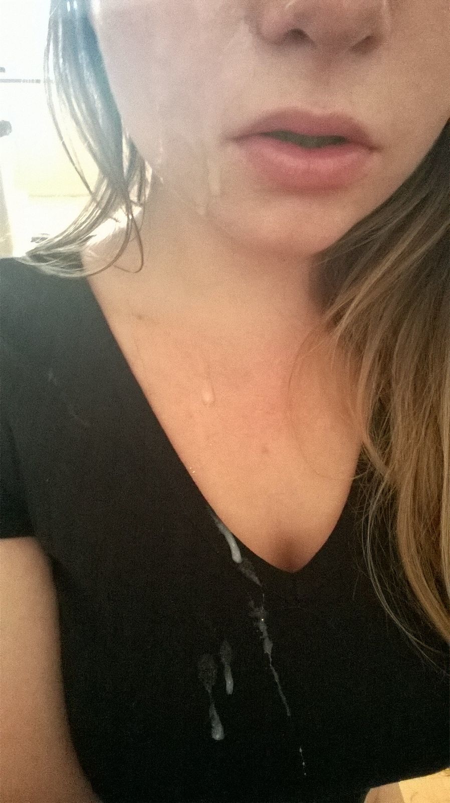 cumslut with cum on clothes — 26