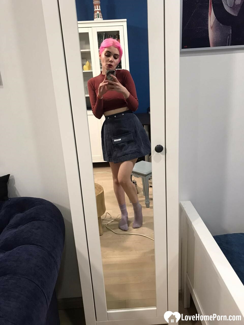 Pink-haired pixie cut and hot POV nudes — 22
